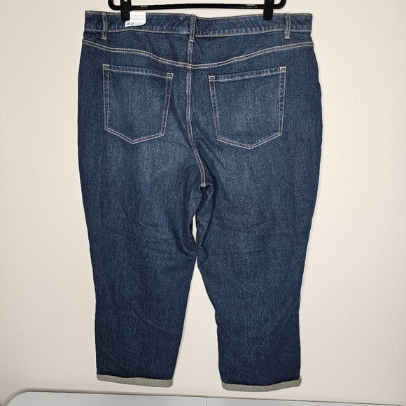 Lane Bryant 22 Mid Rise Boyfreind Jeans Medium Wash Denim Stretch Straight Leg - Picture 4 of 6